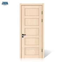 Пятипанельная твердая деревянная белая грунтовочная дверь