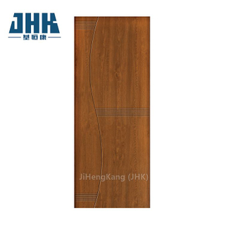Дизайн двери ванной комнаты из ПВХ коричневого цвета