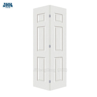 Шестипанельная двустворчатая формованная белая дверь для грунтовки
