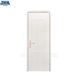 2-панельная белая дверь из ДПК с тиснением