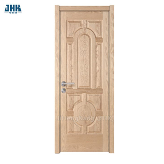 Распашная деревянная дверь, облицованная красным дубом