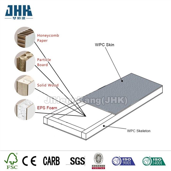 Готовая деревянная дверь с дверной рамой WPC UPVC