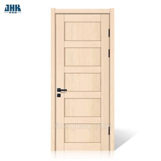 Пятипанельная твердая деревянная белая грунтовочная дверь