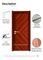 Простая цветная деревянная дверь из МДФ